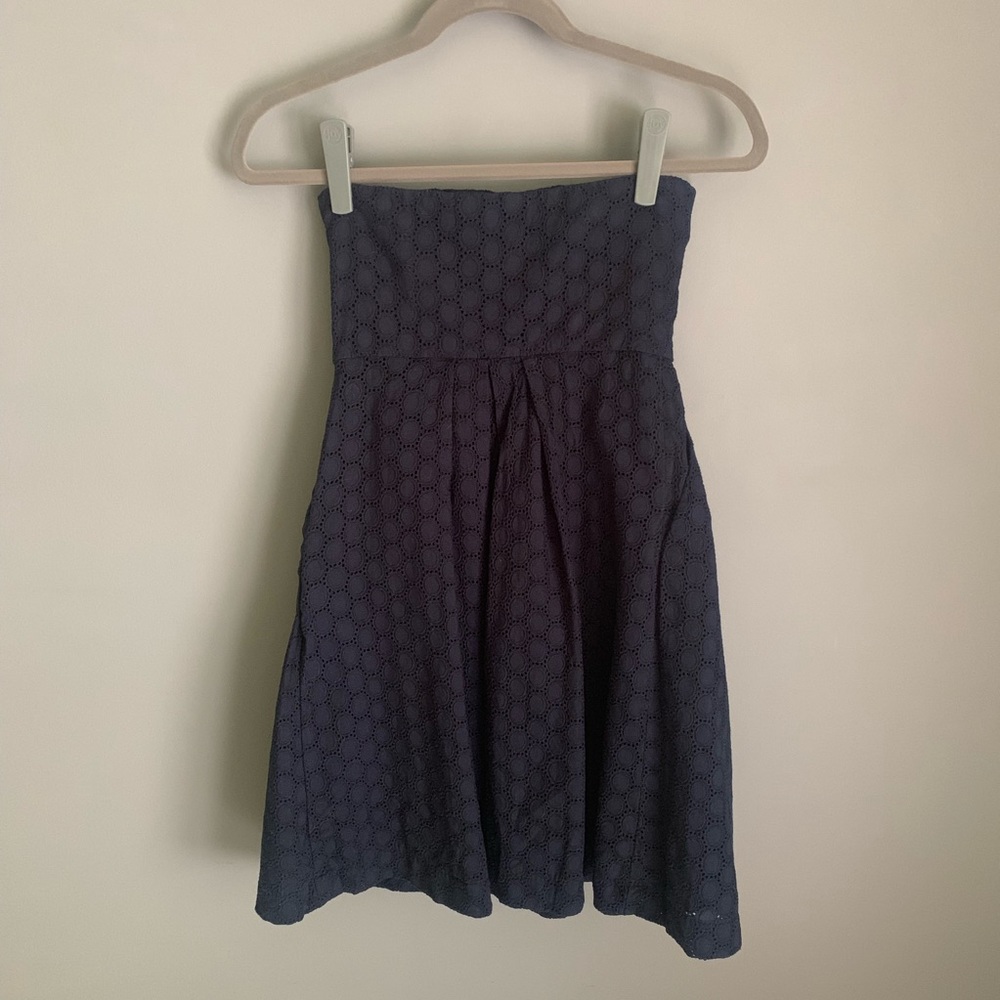 NWT Gap Navy Eyelet Dress - Picture 3 of 8